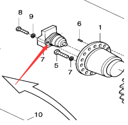 DYNAPAC paver walking motor part number 966025361
