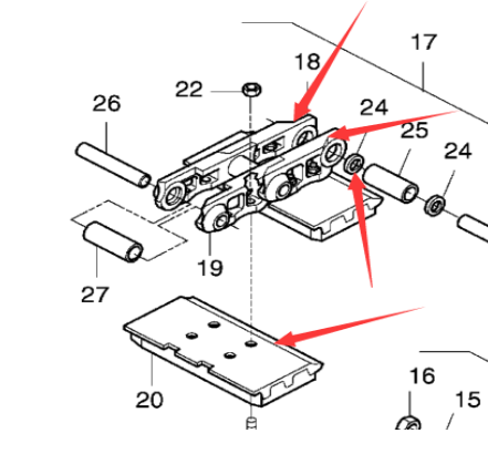 DYNAPAC Paver Chain Rail Part Number 952666885