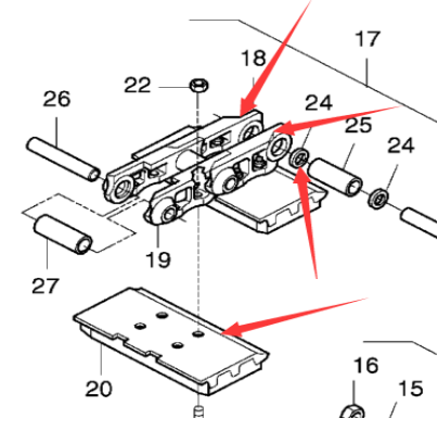 DYNAPAC Paver Track Shoe Part Number 952613279