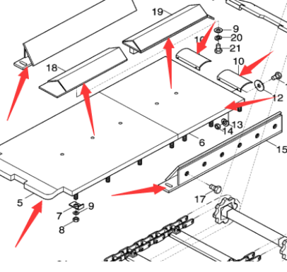DYNAPAC scraper large chain protection part number 758061530