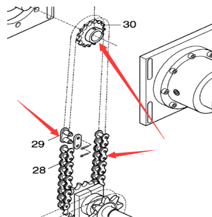 DYNAPAC scraper upper sprocket part number 38000201