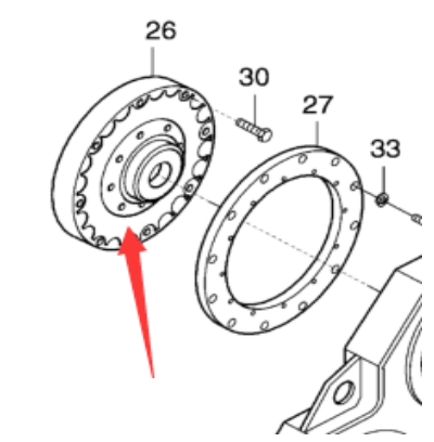 Dynapac engine flywheel coupling part number 933538032