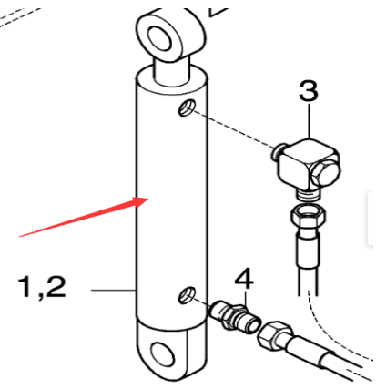 DYNAPAC Hopper Cylinder Part Number 990196400