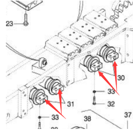 Spreader support wheel part number 952701595