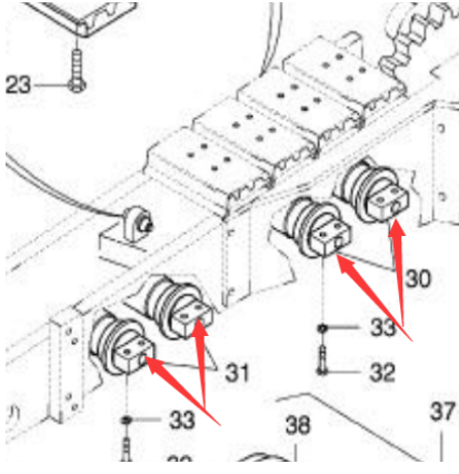 Paver small support wheel part number 952701590