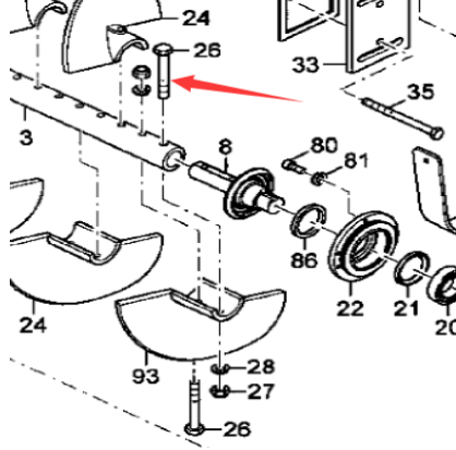 Spreader blade bolt part number 49901173