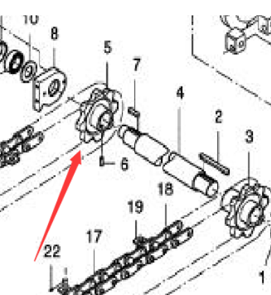 Paver accessories scraper sprocket shaft sprocket part number 774060727