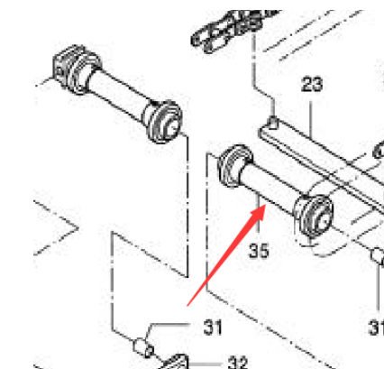 Paver scraper guide wheel assembly part number 750130600