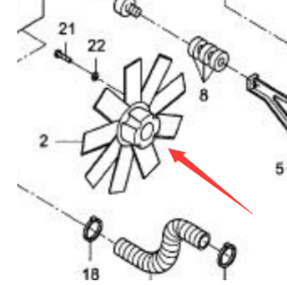 Cooling fan part number 950551010