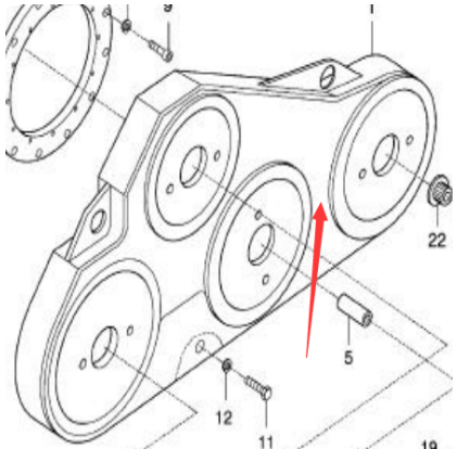 F141C paver transfer box assembly part number 951073523