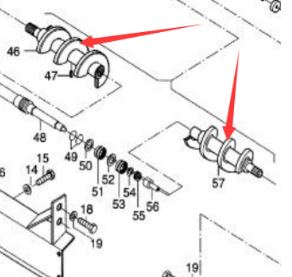 摊铺机配件380MM螺旋轴总成零件号756181643