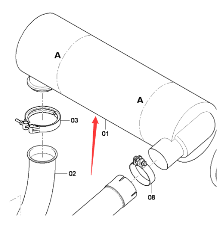 Paver accessory silencer part number 4812037622