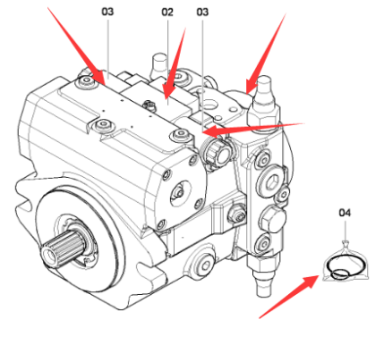Traveling hydraulic pump part number 4812026146
