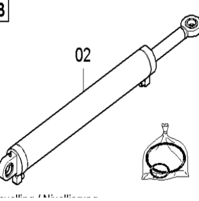 Spreader accessories SD2550CS leveling cylinder part number 481200767