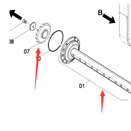 Main machine spiral shaft manufacturer's part number 4812009248