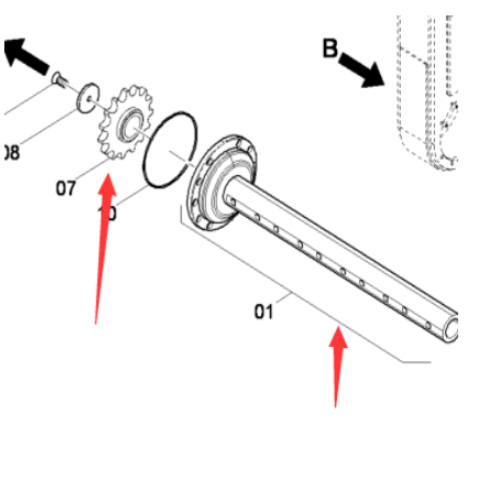 Stir up the lower sprocket part number 4812030443