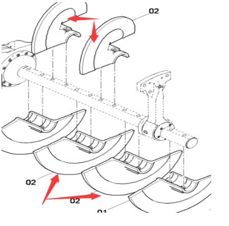 500MM Spiral Blade Part Number D727180102