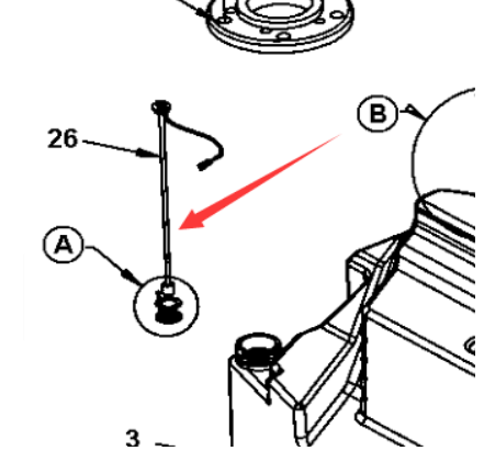 Sprinkler water tank water sensor part number 391353
