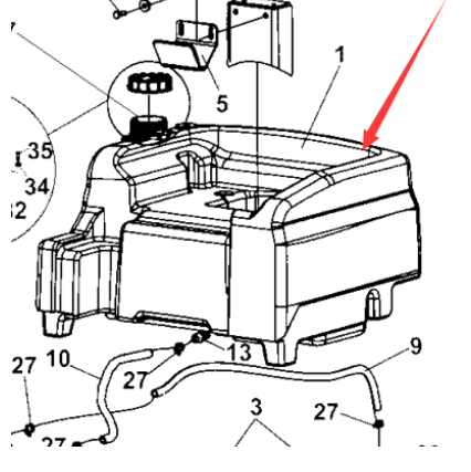 Roller accessories sprinkler water tank part number 4700389218