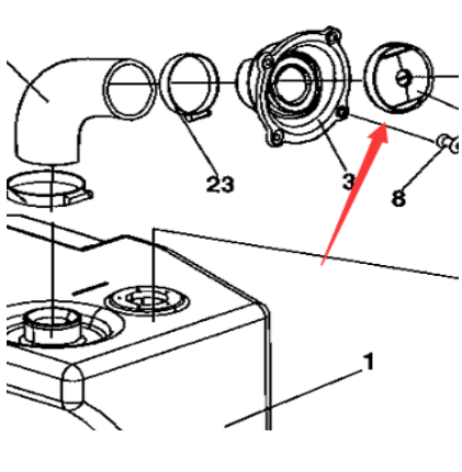 Roller accessories diesel tank cover part number 4700394253