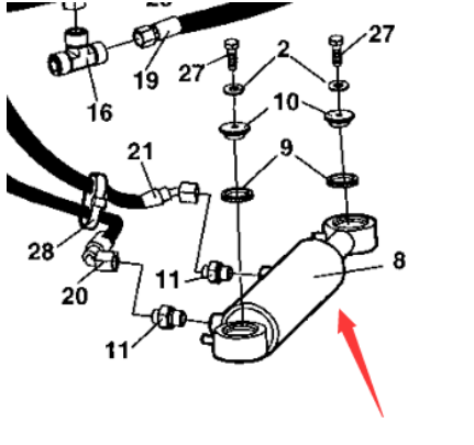 CC900 steering cylinder part number 4700387275