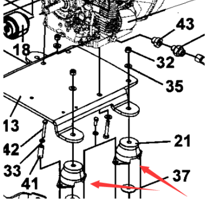 Roller accessories engine support foot pad part number 470038710
