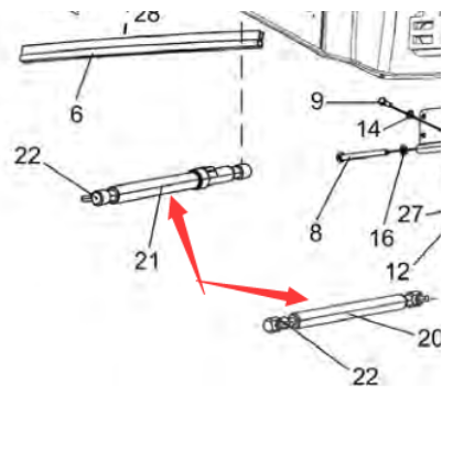 Engine hood gas spring part number 4812114152