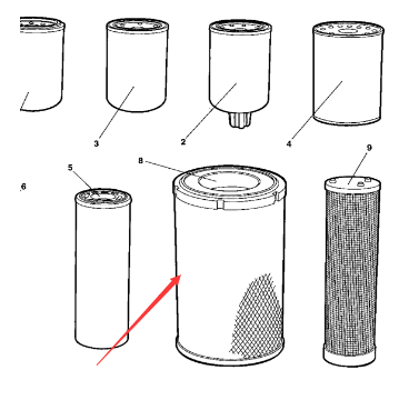 Air filter outer core part number 908450