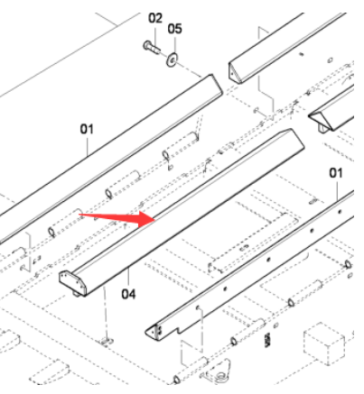 Scraper large chain front middle protection part number 4812026769