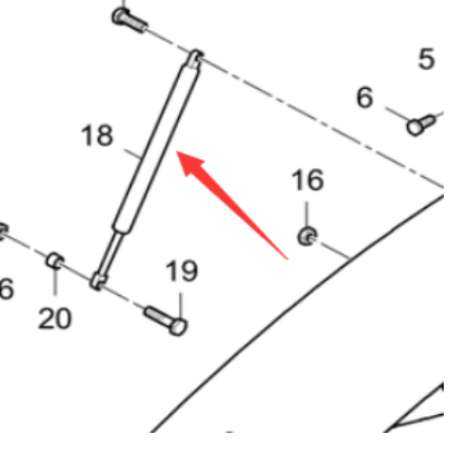 Engine hood gas spring part number 4812227040