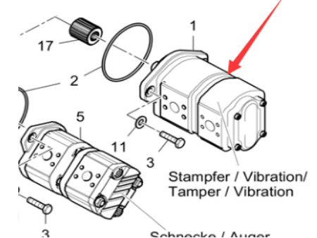 Rammer vibration double gear pump parts/4812027463