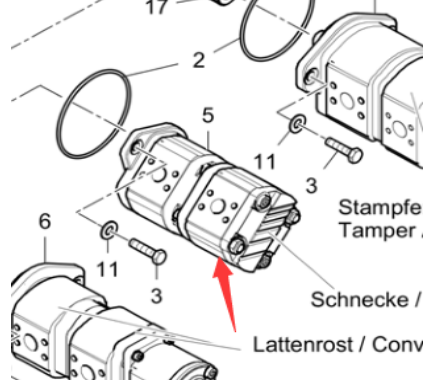 Spiral double gear pump part number/481201021