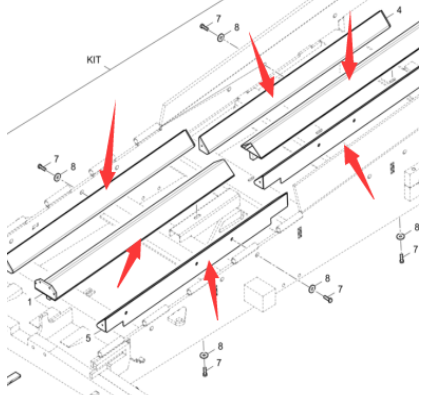 Scraper large chain protection kit part number/4812235936