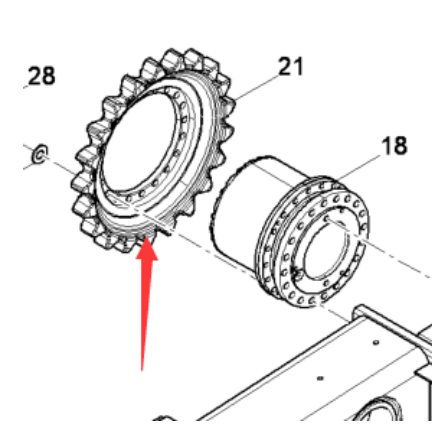 Traveling drive gear part number/4812034944