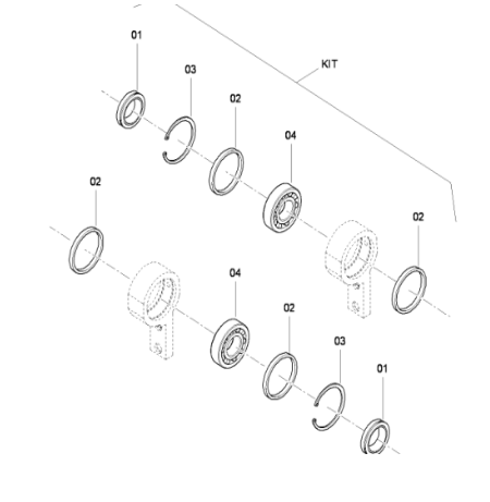 Paver Hammer Frame Bearing Repair Kit Part Number/D299000250
