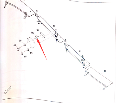 Middle pedal shock absorber block part number/D930235548