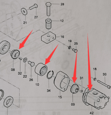Ironing machine hammer coupling part number/4730012280