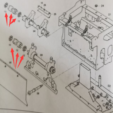 750MM widened ironing plate hammer coupling part number/D614217600