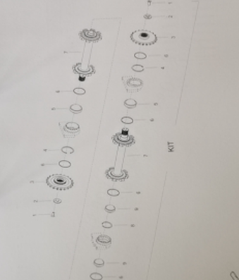 Scraper sprocket shaft assembly part number/4812270357