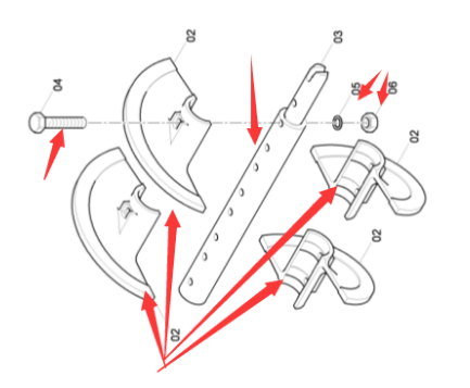 640MM spiral shaft repair kit right part number/4720000137