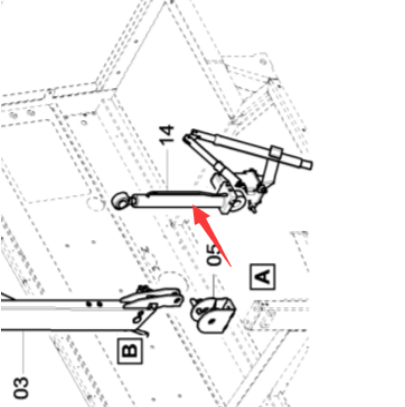 Roof hydraulic device part number 4812043406