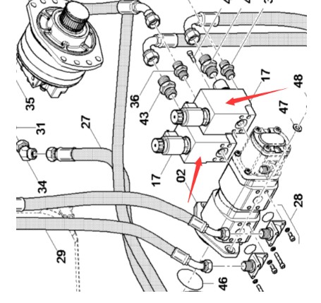 Scraper solenoid valve assembly part number 4812026526