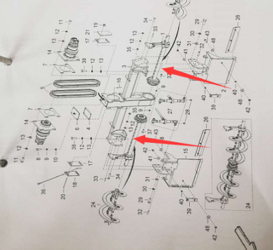 Main engine mixing shaft (including hanger) part number 4812246298