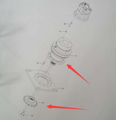 Stir up the upper sprocket part number 4812240394