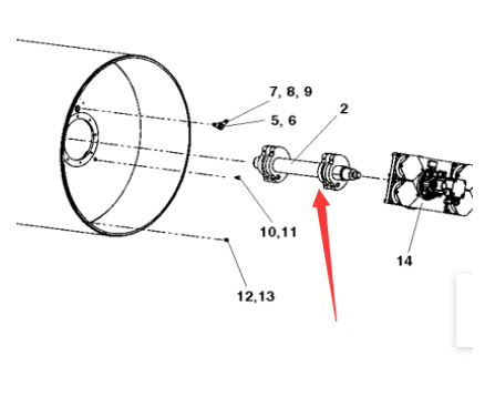 Vibration eccentric shaft assembly part number 379830