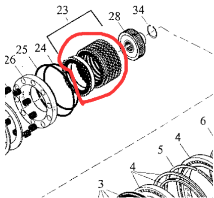 Gear reducer brake pad part number 4700935400