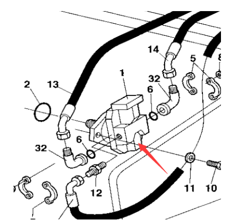 Front wheel travel motor part number 4700389564