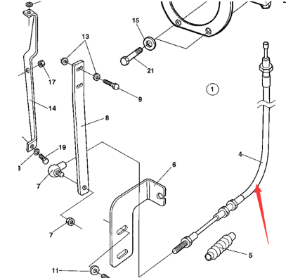 Accelerator cable part number 4700389184