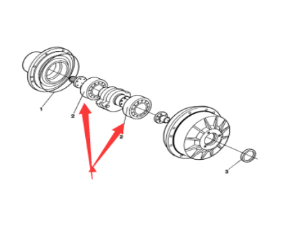 Steel drum vibration bearing part number 4700900784