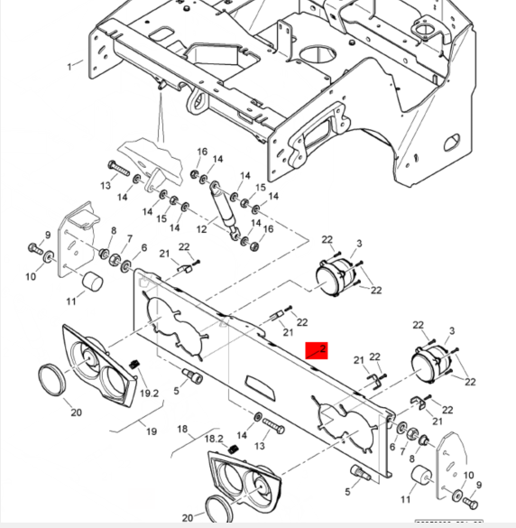 BOMAG headlight bracket part number 88053053
